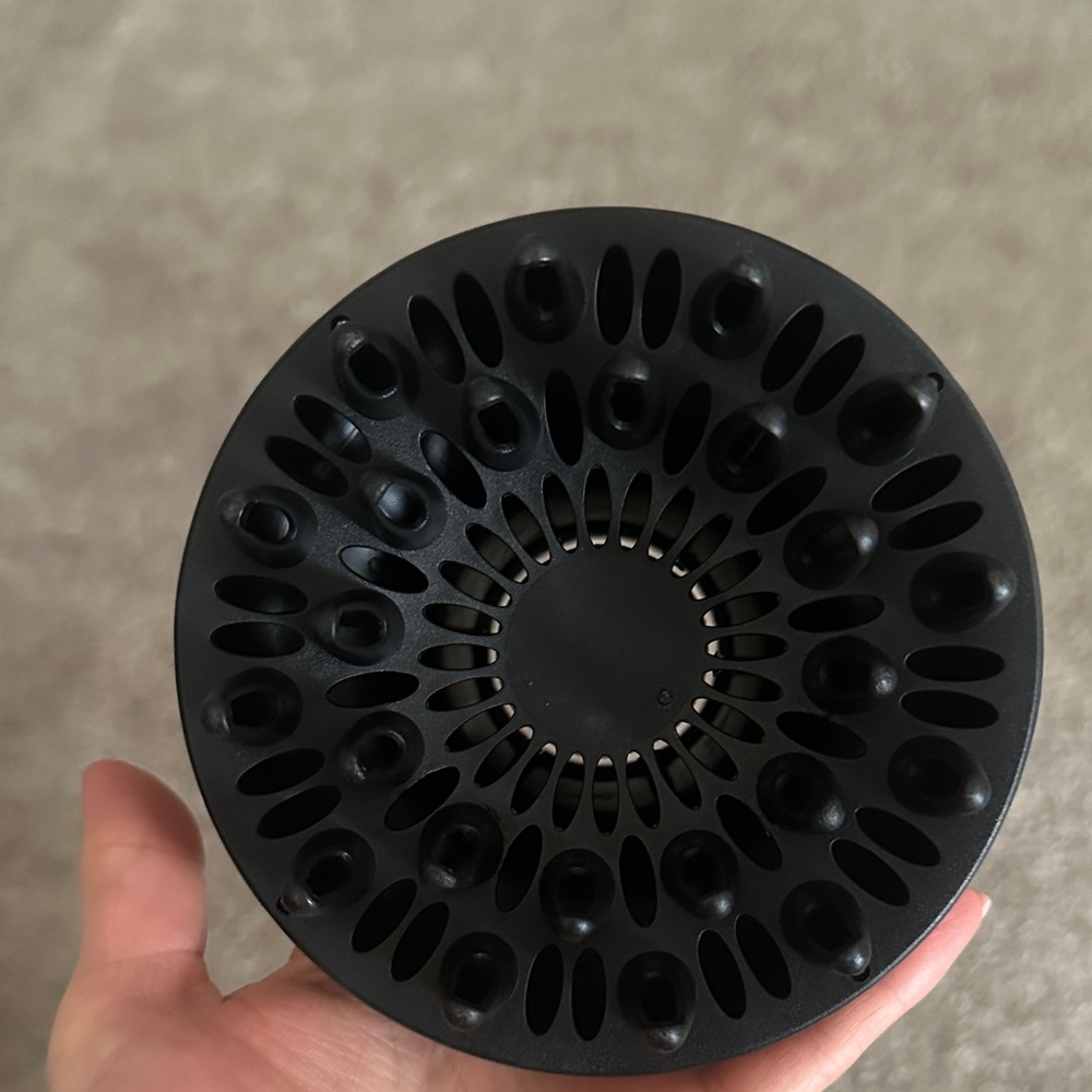 Black Hair Dryer Diffuser Attachment
